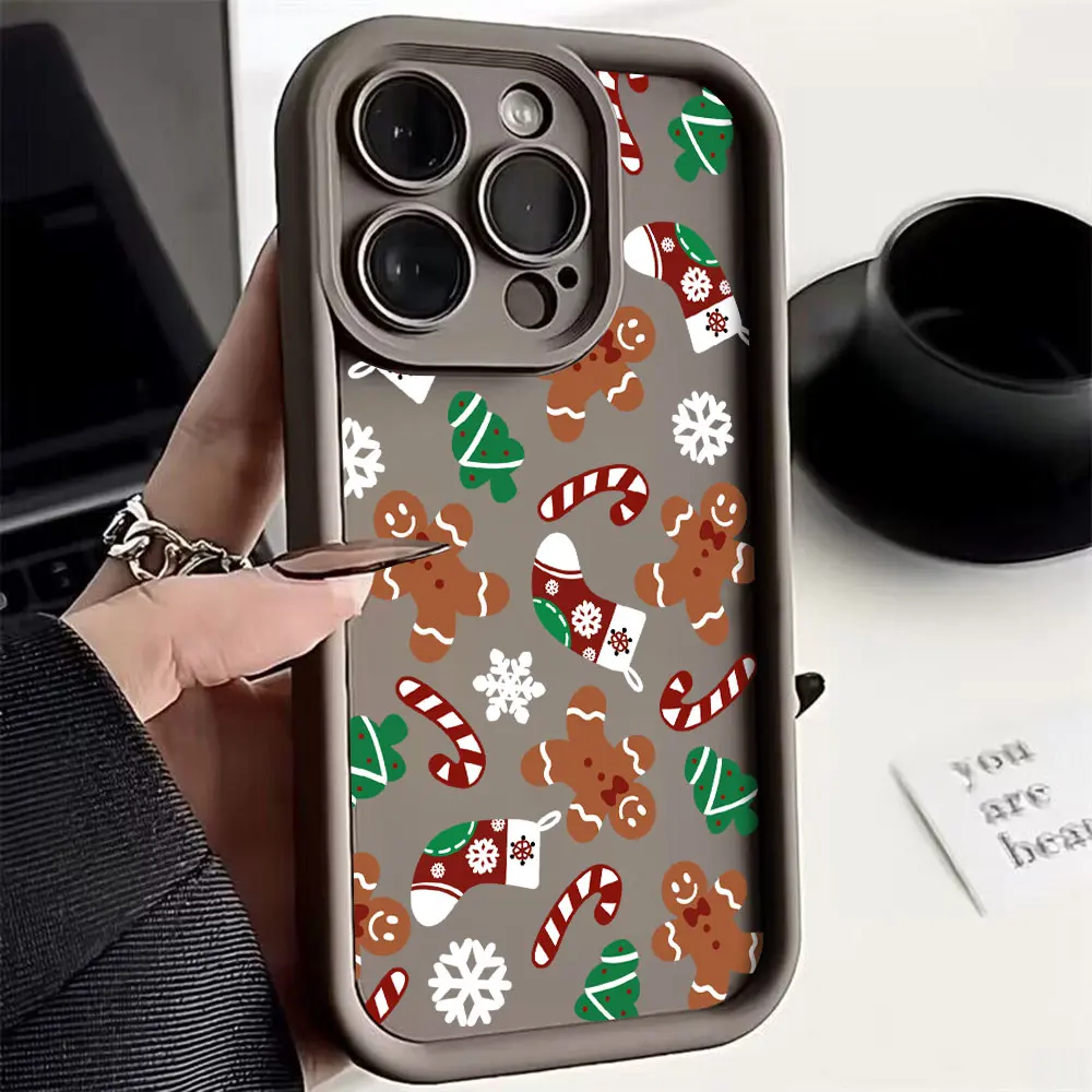 Christmas Elk Snowman Santa Clau Phone Case for Samsung S25 S24 S23 S22 S21 S20 Note 20 FE Plus Ultra 5G Soft Silicone TPU Cover