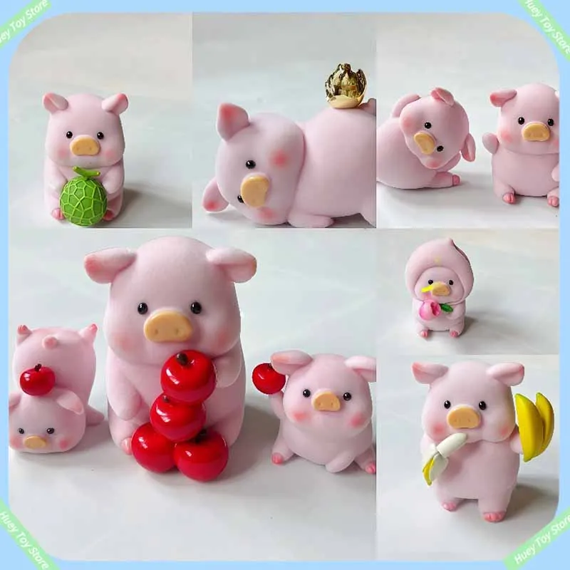 

Натуральная милая свинья, фруктовая серия, модные игрушки, игрушки, подарки на день рождения, креативный мультяшный поросенок, слепая коробка ручной работы
