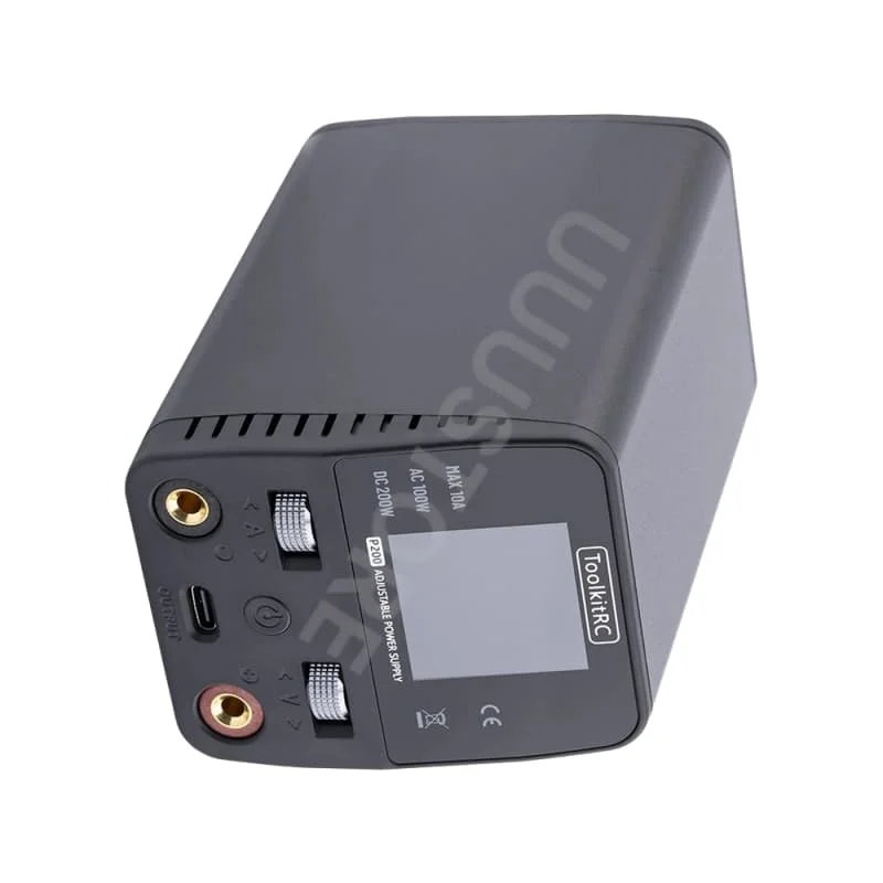 ToolkitRC V2 P200 Mini 30V AC100W DC200W 10A GaN Adjustable Mini Desktop Power Supply USB Output