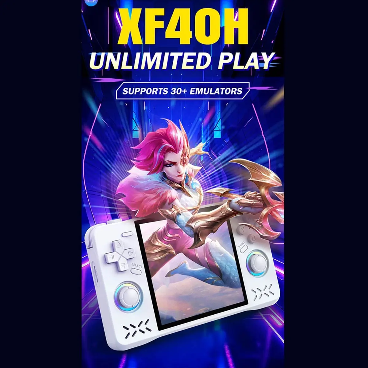 workjob XF40H Retro Handheld Game Console 64G 4.0In IPS Screen Linux Supports WiFi RGB 3D Joystick Portable Pocket Game Player C view 5