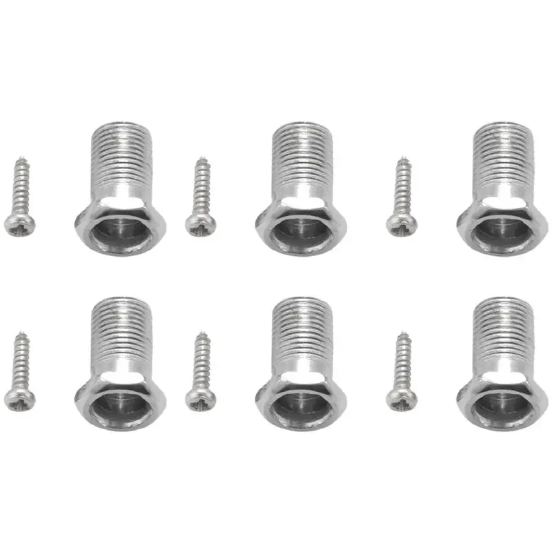 

ABJM-18 Pieces Silver Acoustic Guitar Machine Heads Knobs Guitar String Tuning Peg Tuner(9 For Left + 9 For Right)