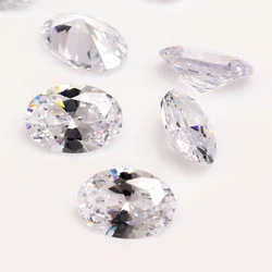 AAAAA Grade Multicolor 2x3~13x18mm Loose Oval Shape CZ Stone Synthenic Gems Zirconia Stone For Jewelry Making