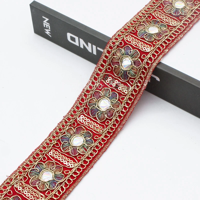 10 ياردة الصينية العرقية التطريز الدانتيل تقليم النمط القديم الذهب ستراند الترتر الدانتيل DIY بها بنفسك فستان Hanfu الخياطة اكسسوارات الديكور