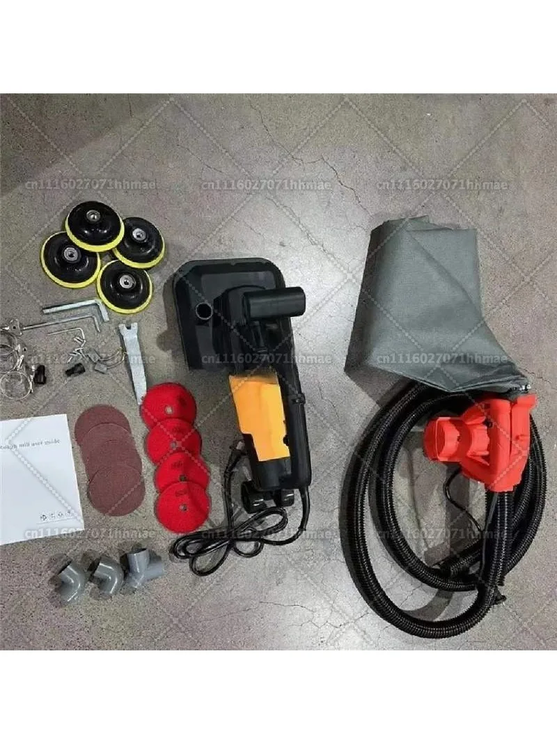 Cement Wall Handheld Four-wheeled Coarse Grinder Wall Grinding Machine Wall Concrete Floor Rough Grinder 220V 3800W 4000r/min