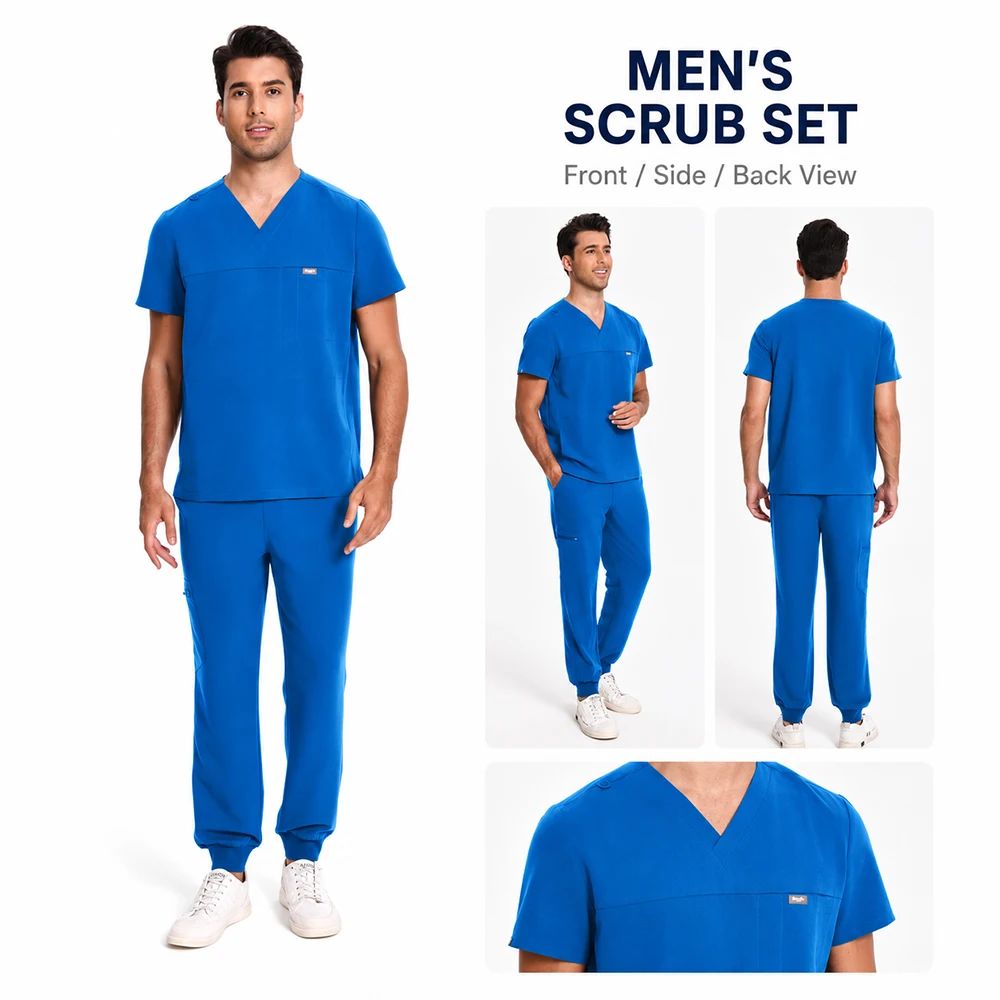 ensemble-de-blouses-medicales-pour-hommes-uniforme-d'infirmier-doux-respirant-impermeable-antibacterien-vetements-de-travail-medicaux