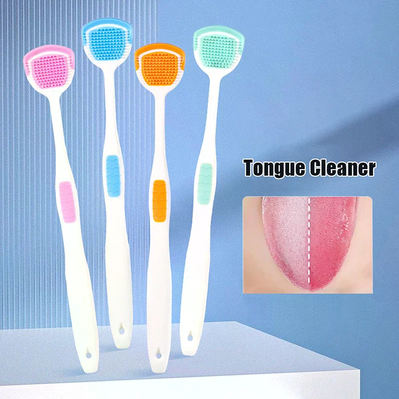 

1/5PCS Oral Cleaner Brush Tongue Scraper Soft Silicone Cleaning Tongue Toothbrush Mouth Fresh Breath Scraping Hygiene Care Tools