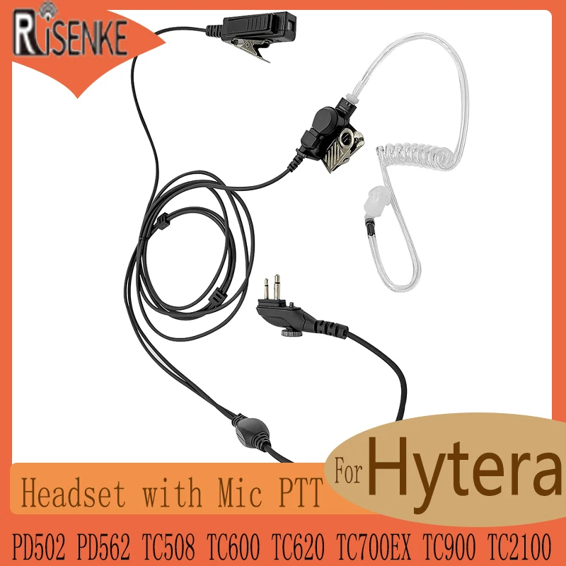 

RISENKE-Earpiece for Hytera PD502,PD562,TC508,TC600,TC620,TC700EX,TC900,TC2100, BD502i, PD482i, BD552i, PD402i, Radio Headset