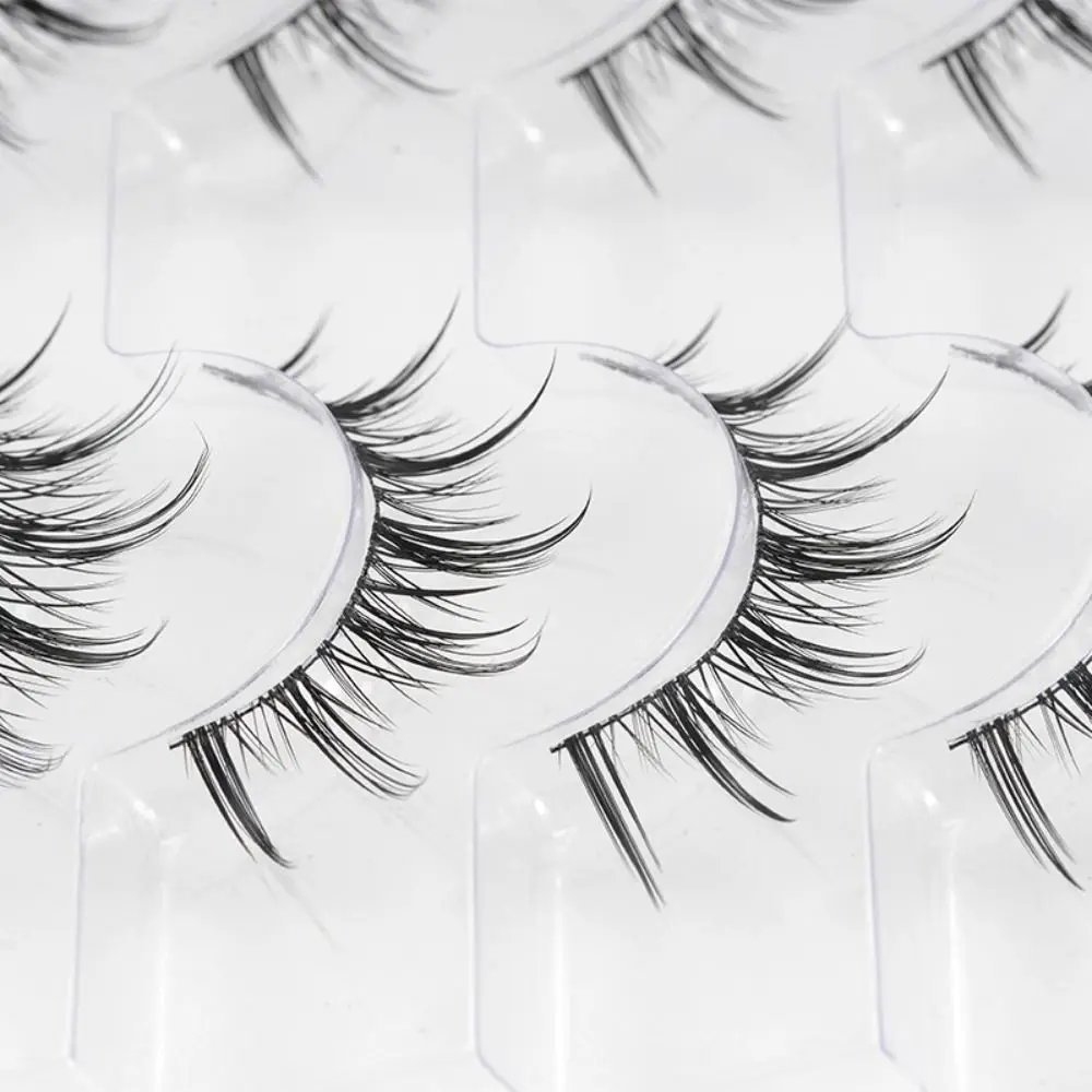 8 Paar Pfropfen, natürlicher Look, kleiner Teufel, Vollstreifen-Wimpern, dichte, gekräuselte falsche Wimpern, DIY weiche Wimpern, Make-up