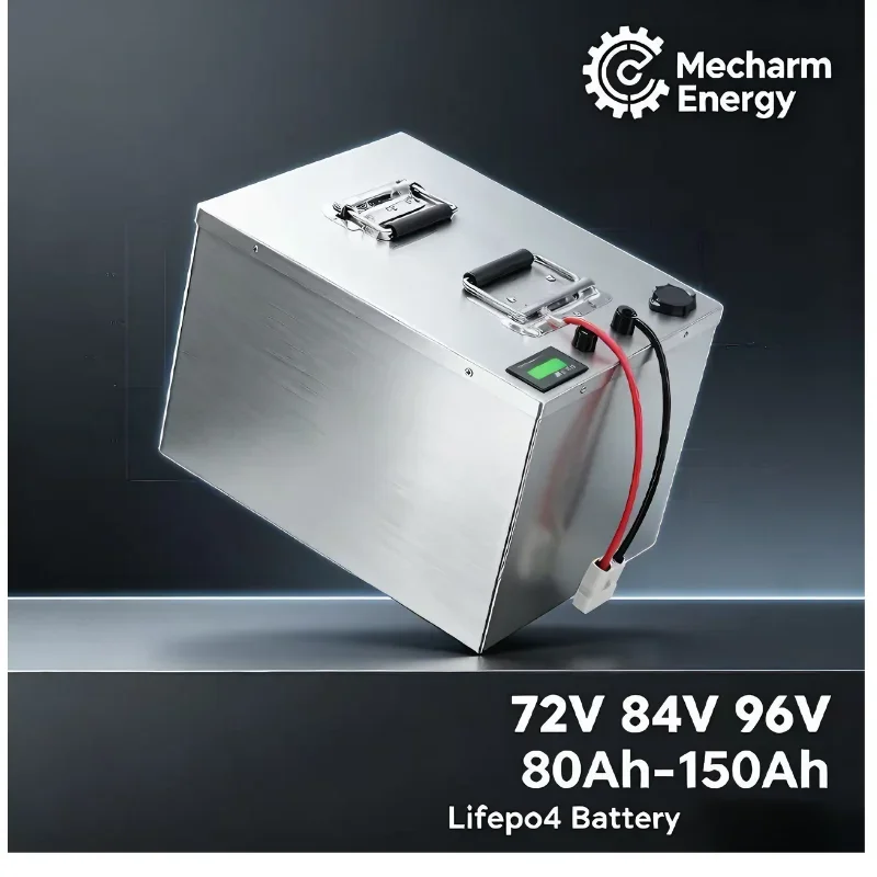 72V 84V 96V LiFePO4 Battery Pack, 80Ah/100Ah/150Ah, Built-in BMS Protection. 7000W High Power Deep Cycle Lithium Battery, Stable
