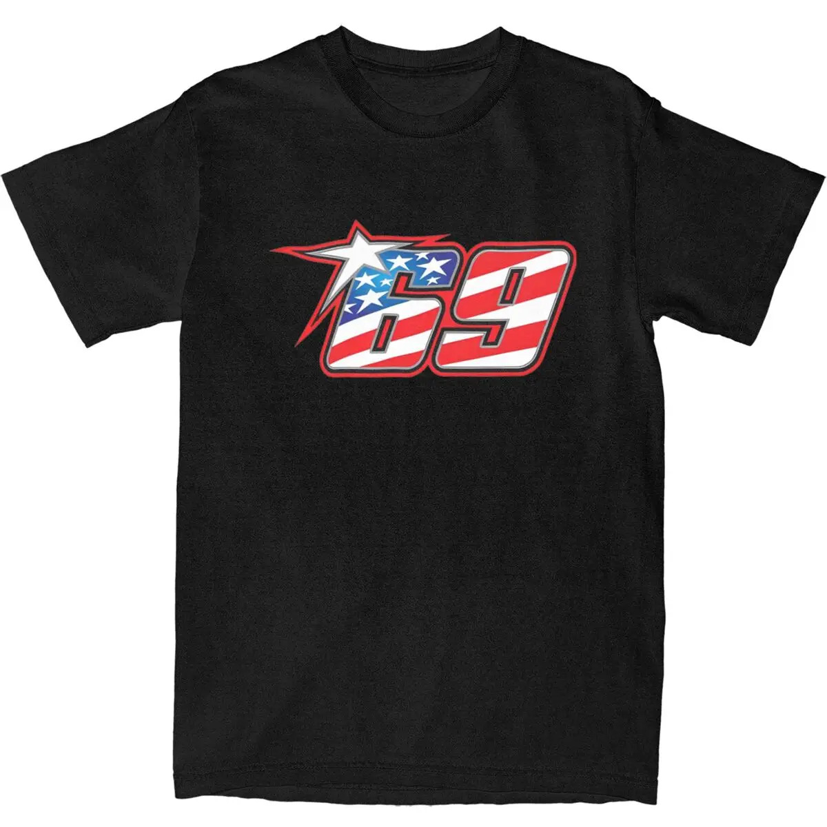 Vintage T Shirt Nicky Hayden 69 100% Cotton T Shirts Leisure Tshirt for Men Summer Aesthetic Print Short Sleeve Clothing