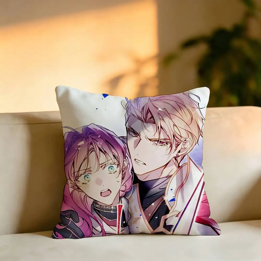 Manga V-Villains Are Destined to Die Pillow Case Square Double-Sided Sofa Cushion Cover Bedroom Bedside Pillow 5