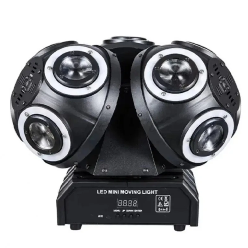 180W LED 12 Three Headed Ball Light Full-color Beam Infinitely Rotating Laser Light KTV Bar Rainbow Shaking Head Light
