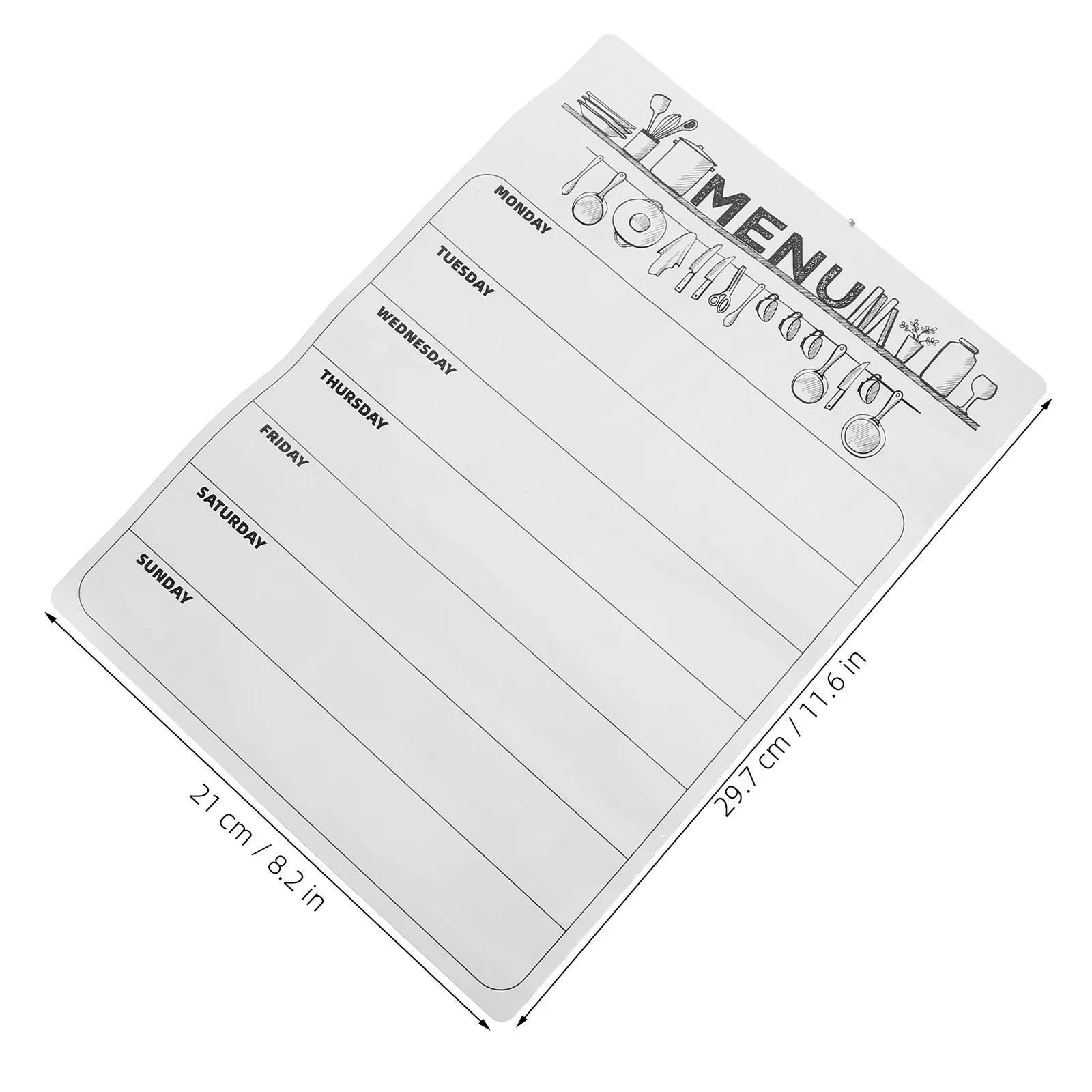 Weekly Meal Planner Magnetic Dry Erase Board A4 Fridge Grocery List Meal Organizer Planning Pad Fridge Menu Planner