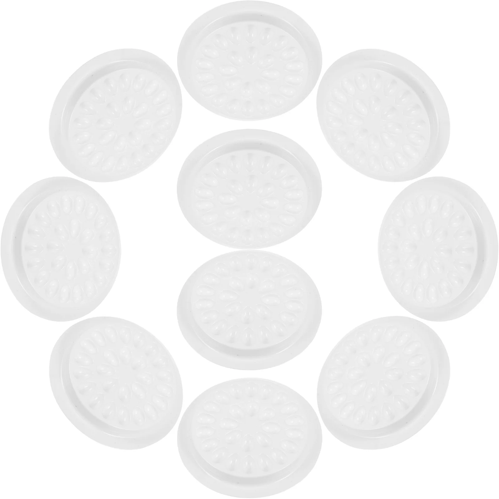 

100Pcs Eyelash Extension Organizer Disposable Glue Palette Flower Design Spill Prevention Comfortable Application Mobile Lash