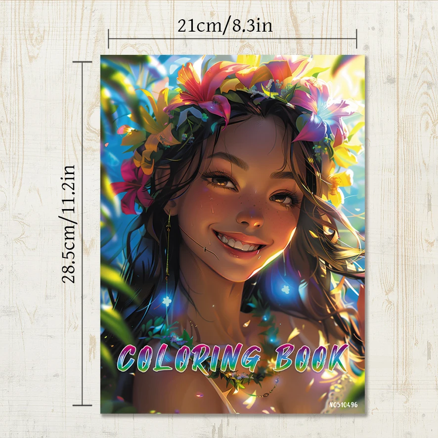 Sunshine Girl Creative Stress Relief Adult Coloring Book - 8.3 x 11.2 inches 22 pages - Office Stress Relief, Concentration Trai