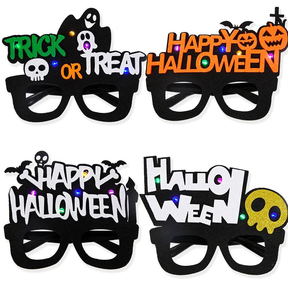 Halloween Party Glasses Funny Halloween Glasses Festive Led Halloween Glow Glasses for Kids Adults Fun Party Decor with for Ages