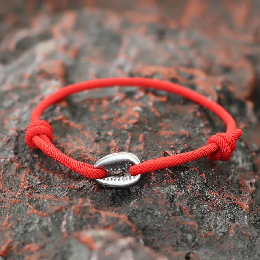 Simple Style Shell Bracelet Men Women Sliding Adjustable Marine String Braslet Summer Beach Surfer Nautical Braclet Pulseria