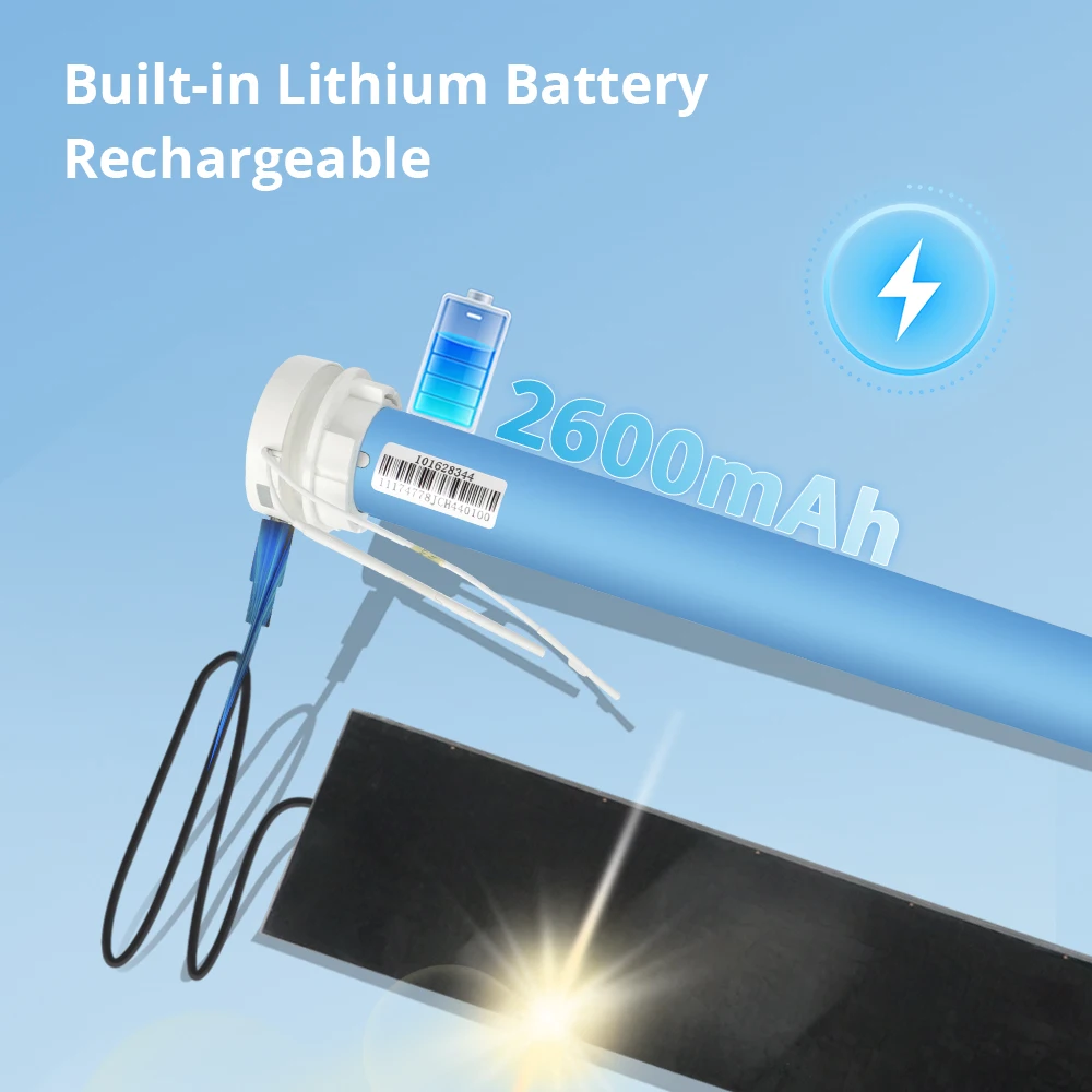 

Перезаряжаемый Wi-Fi мотор Zemismart для рулонных штор, для труб 37-38 мм, работает с приложением Tuya, голосовым управлением Alexa и Google Home