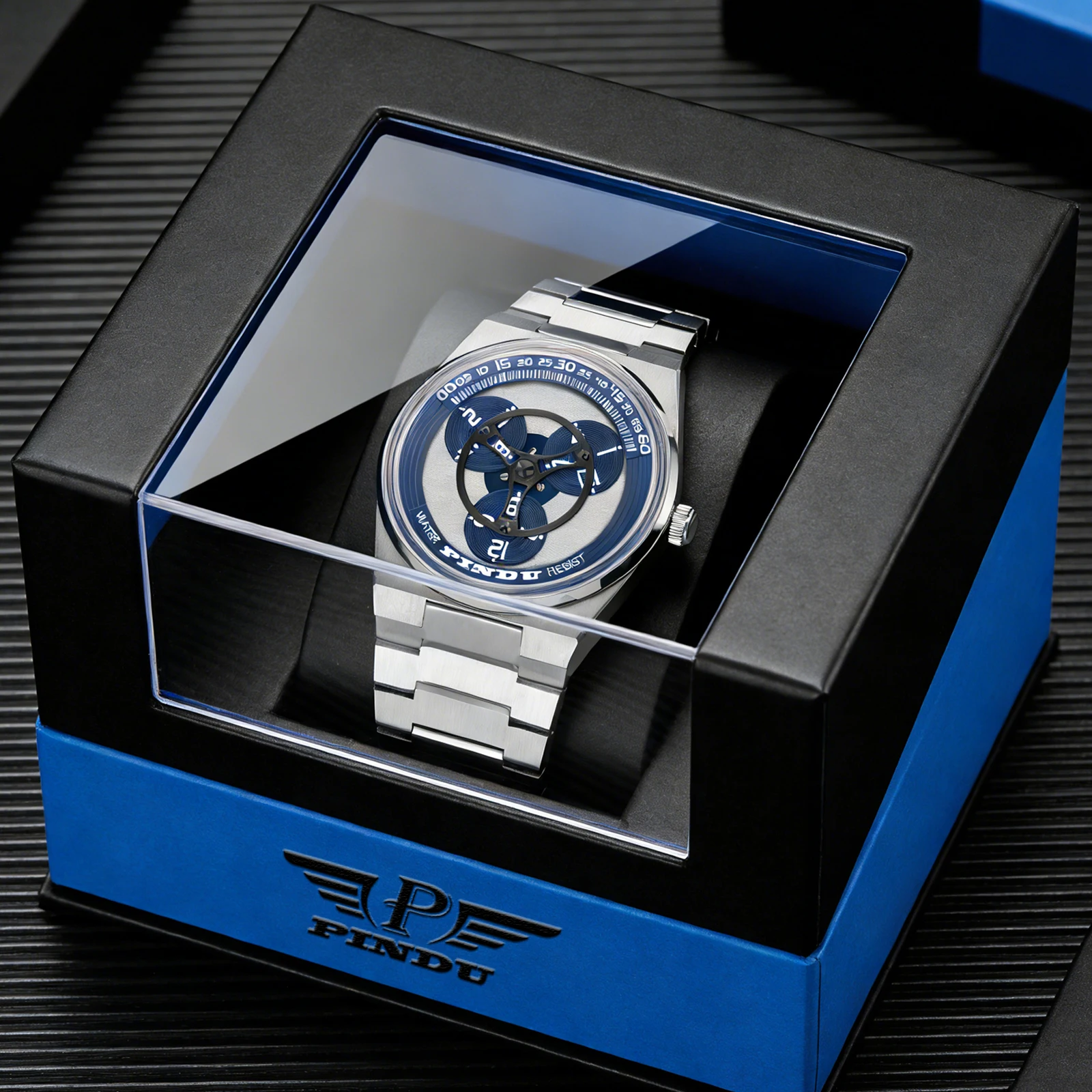 PINDU Design New Miyota 8215 Movement Mechanical Watch Men 40mm Sapphire glass stainless steel Waterproof Luxury Automatic Watch