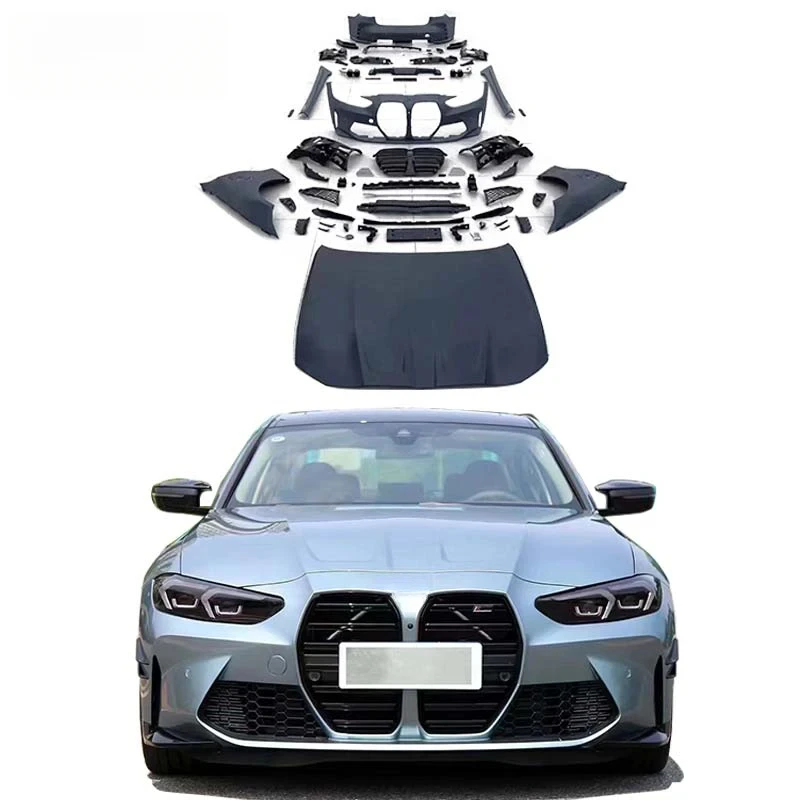 

Flash Sale ! Car Bodykit 3 Series G20 Upgr M3 Front Bumper Hood Rear Bumper Side Skirt 2022 2023