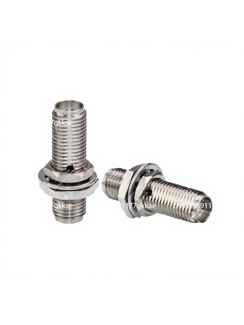 SMA Female to Female Adapter K-K-Y-G Stainless Steel Panel Mount Connector 18GHz Low VSWR Waterproof RF Coaxial Joint