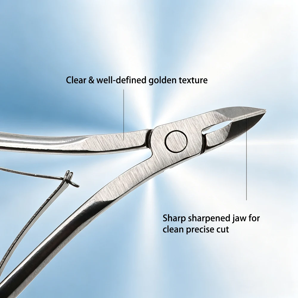 Stainless Steel Cuticle Nipper Sharp Blade Dead Skin Remover Trimmer Cutter Professional Nail Tool For Nail Edges Clean Cutting