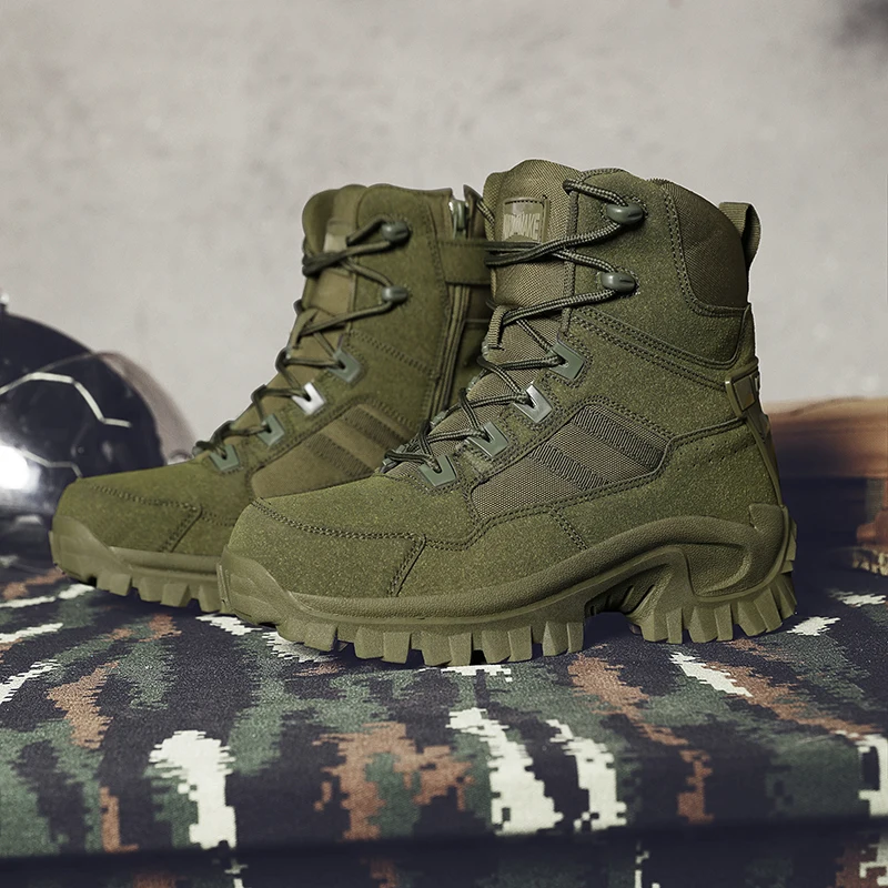 

Мужские тренировочные ботинки с дикой тактикой, новые нескользящие уличные ботинки с высоким берцем, походные кроссовки в джунглях, ботинки для работы в пустыне