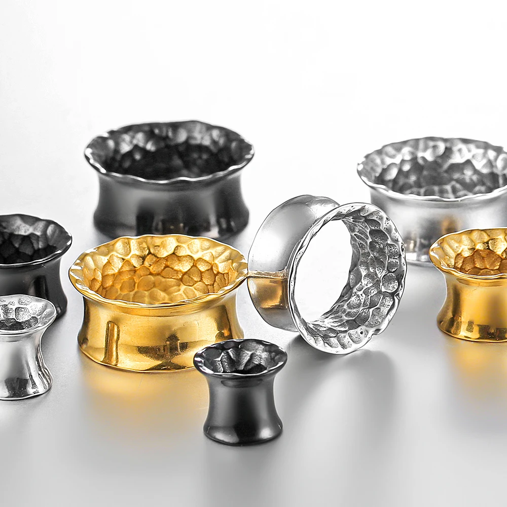 Twolobes 2er-Set 316L Chirurgischer Edelstahl Ohrdehner Plugs Expander Ohr Tunnel Piercing Damen Körperschmuck Stretcher Ohrstecker