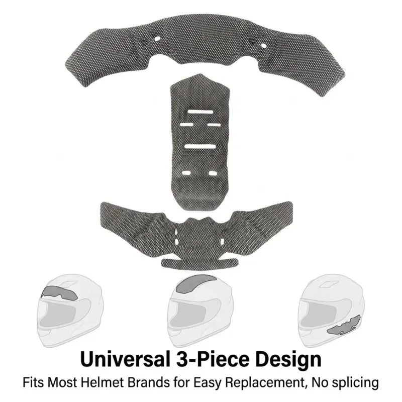 Quick‑Dry Motorcycle Helmet Inner Sponge Pad Adjuster Helmet Breathable Sweat‑Absorbing Cushion Padding for Riding Accessories