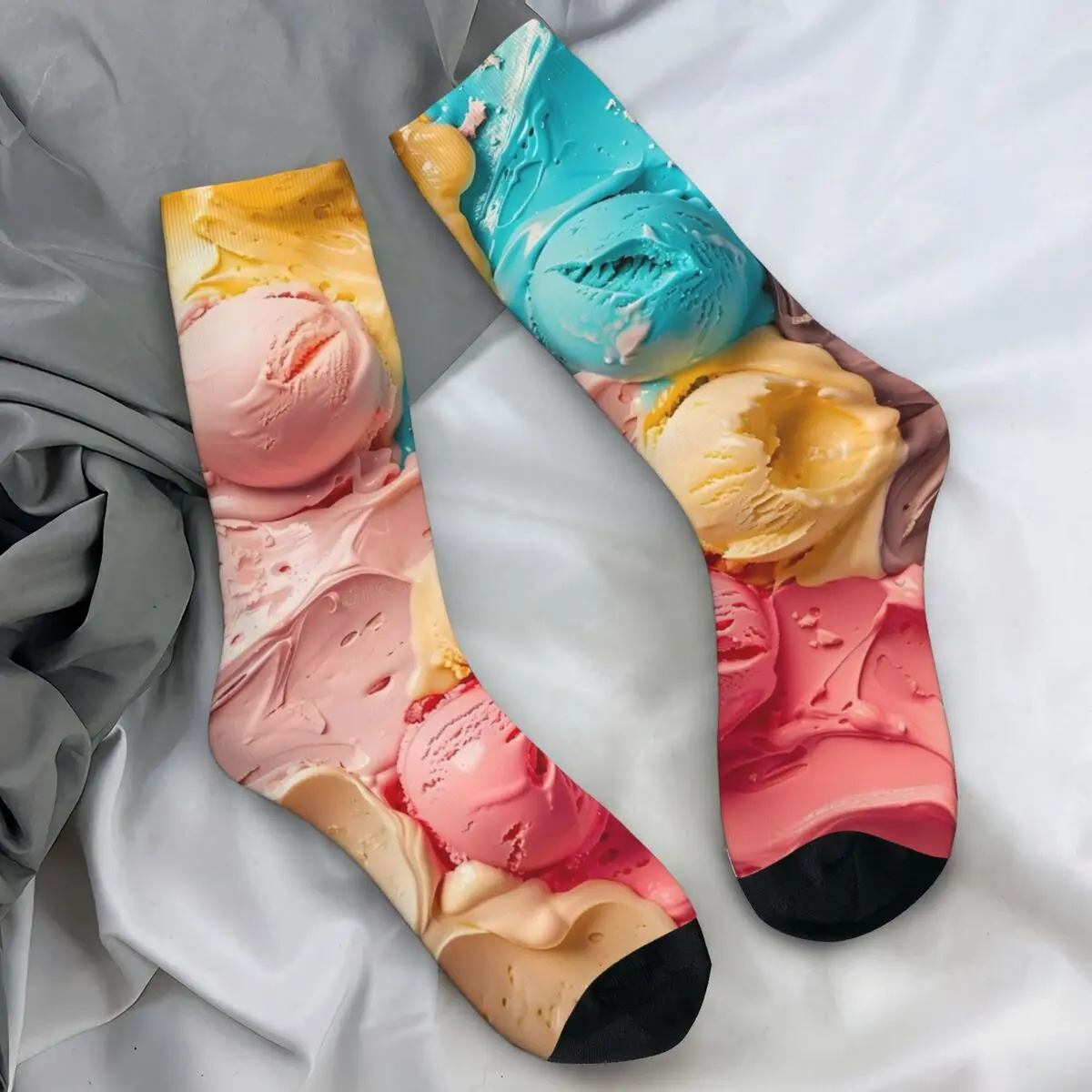 

Чулки с милым мороженым, мужские носки, дышащие носки в стиле ретро, весенние нескользящие дизайнерские носки для скалолазания, подарок на день рождения