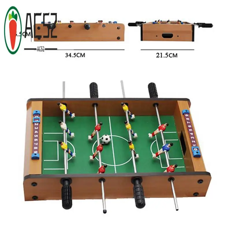 

AC52-Children's Table Football Table Wooden Tabletop Educational Toys Mini Indoor Table Football Set Camping Essential