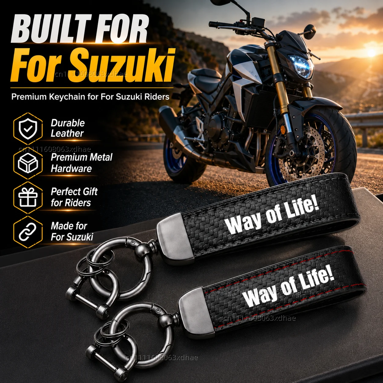 

High-Grade Leather Motorcycle Keychain Holder Keyring Accessories For SUZUKI 650 VSTROM V STROM DL 650 DL XT DL650 650XT