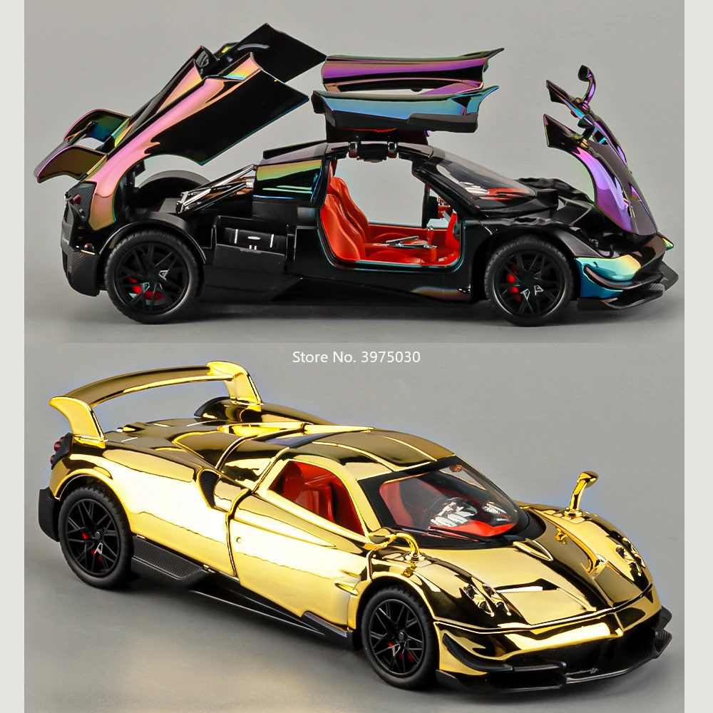 1:24 Pagani Huayra BC juguetes modelos de aleación coches fundidos rueda extraíble coche neumáticos de goma vehículos en miniatura modelo artículo coleccionable