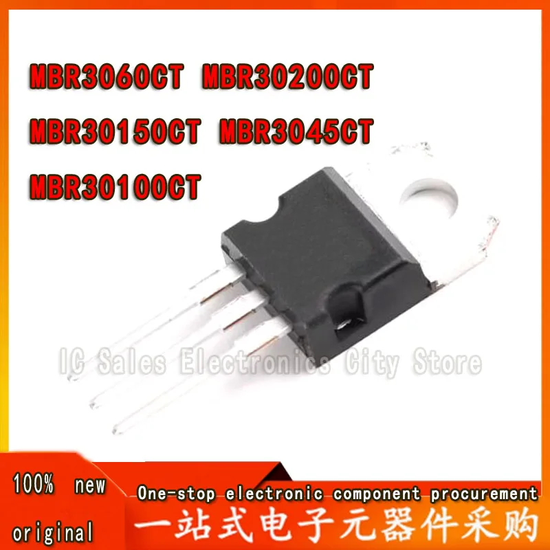 Diode schottky verticale, MBR30100CT, MBR30200CT, MBR3045CT, MBR3060CT, MBR30150CT, MBR30, MBR, TO-220, 10 pièces, nouveau