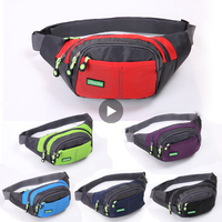 For Man Women Belt Pouch Waist Bag Nylon Fanny Pack Male Belly Banana Kangaroo Bum Hip Ladies Murse Purse Side Waistbag Mobile