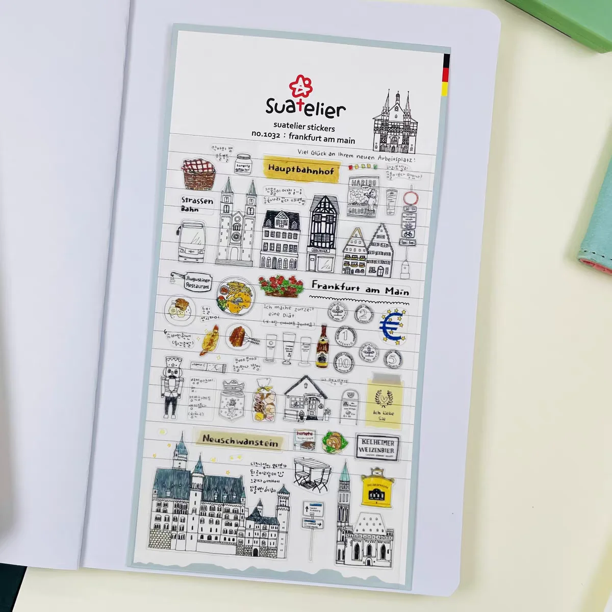 Koreańskie importowane naklejki dekoracyjne Washi Suatelier Frankfurt Am Main do scrapbookingu, DIY, dziennika, artykuły papiernicze, naklejki, prezent szkolny