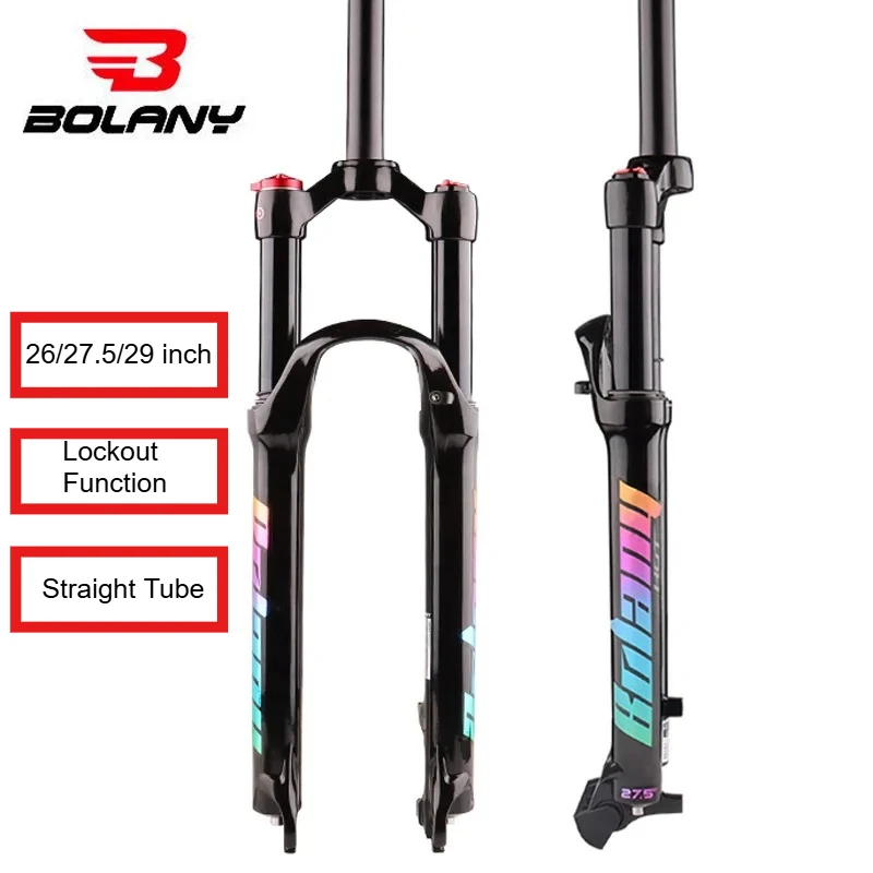

Premium Magnesium Alloy MTB Suspension Fork-2627.5/29 Inch Air Shock Absorber with Adjustable Shoulder Control for Men's Bicycle