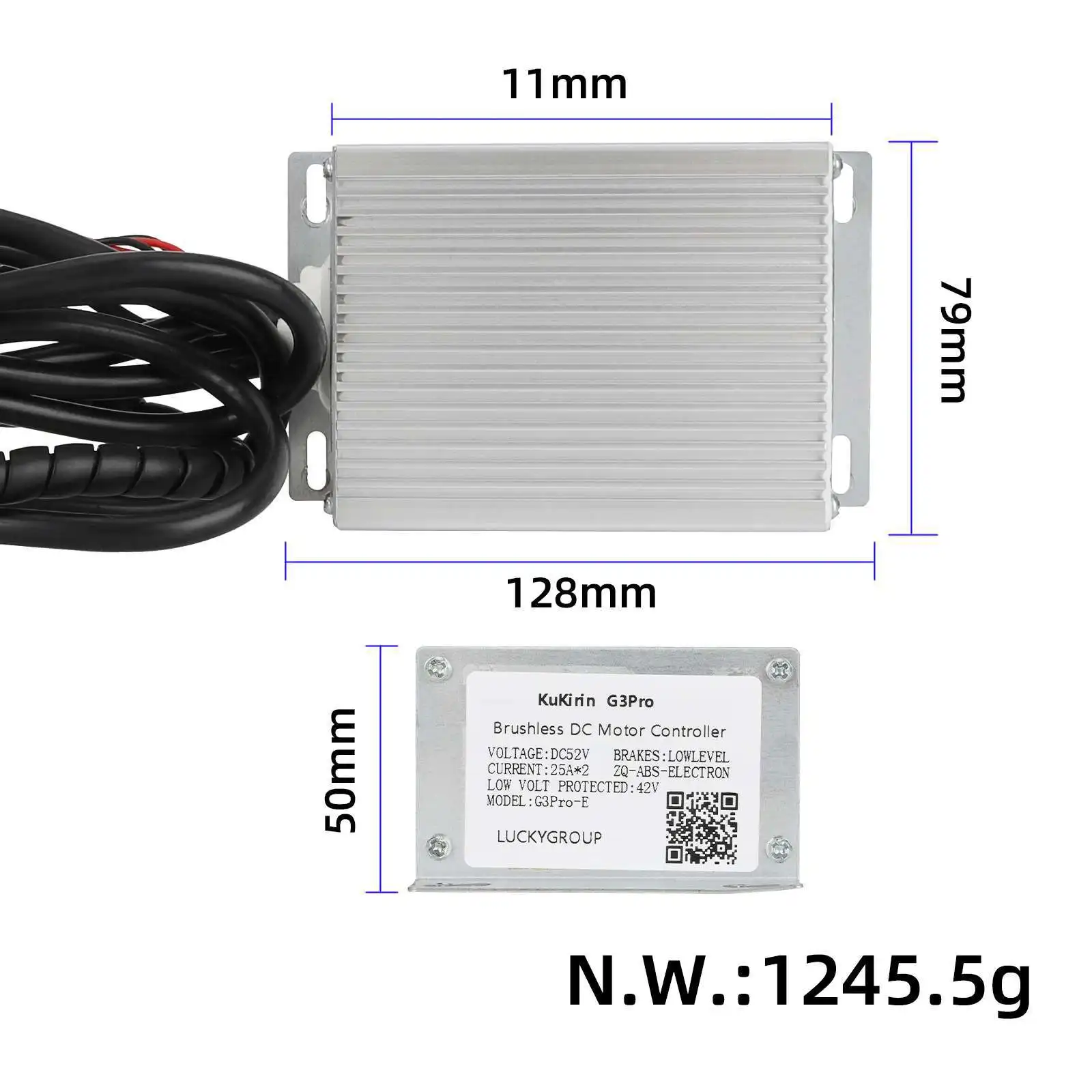 52V 25A Dual Controller for KuKirin G3 Pro Electric Scooter, Main Control Board with Security Label Repair Replacement Part