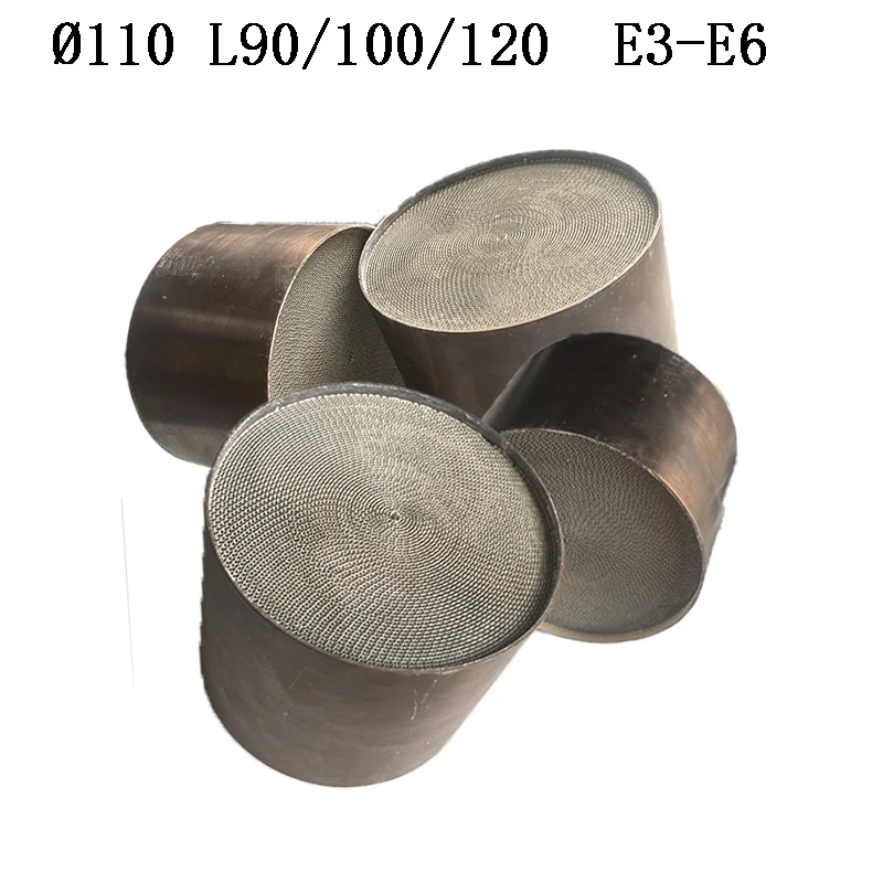 Diameter 110mm High Efficiency Metal Catalyst 300 CPSI Pt Pd Coating EURO3 4 5 6 Universal Car Exhaust Control Converter