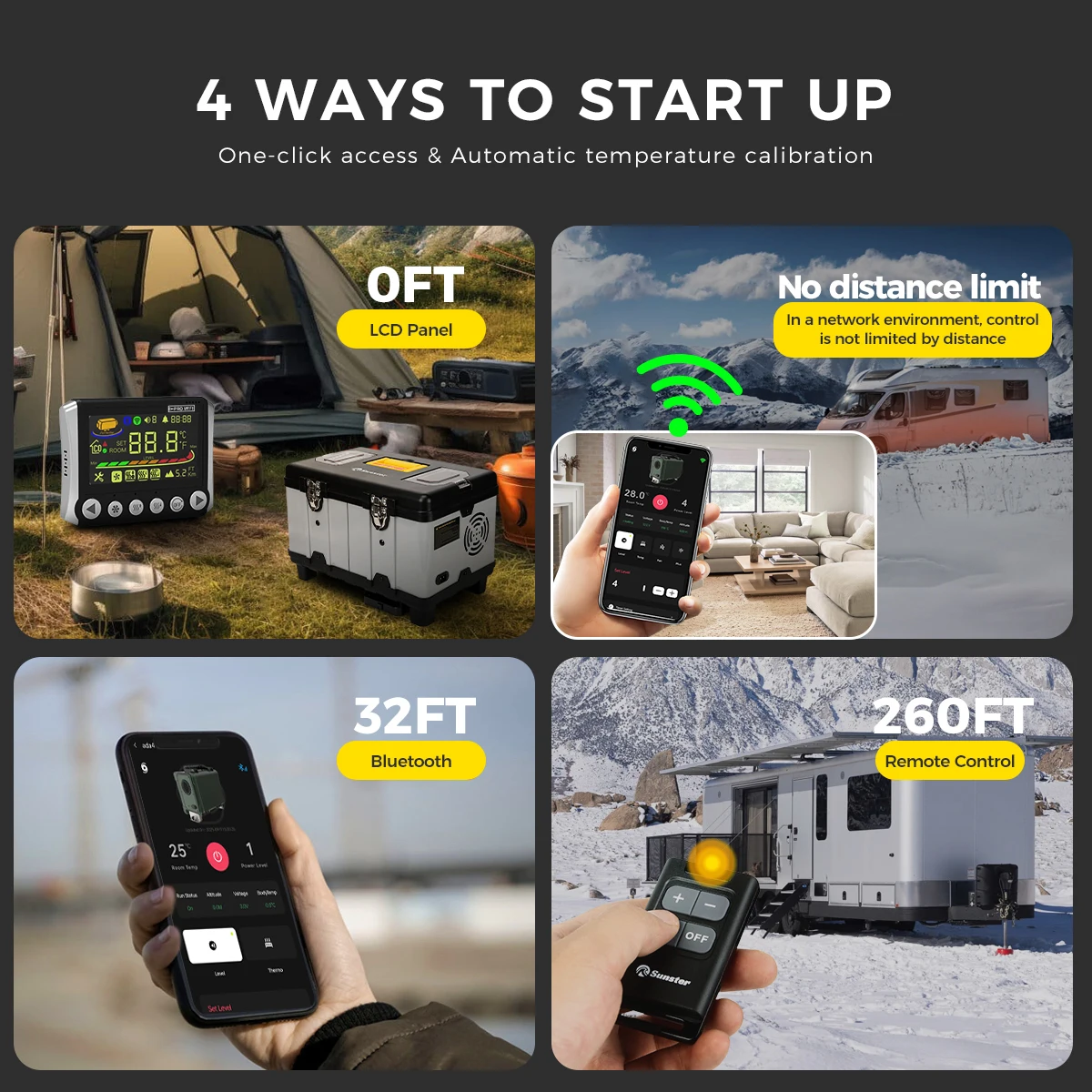 TB10WIFI 8KW 12V/24V/220V Diesel Air Heater With Bluetooth APP/Auto Thermostat Parking Heater For Camping Tent Garage Trailer RV
