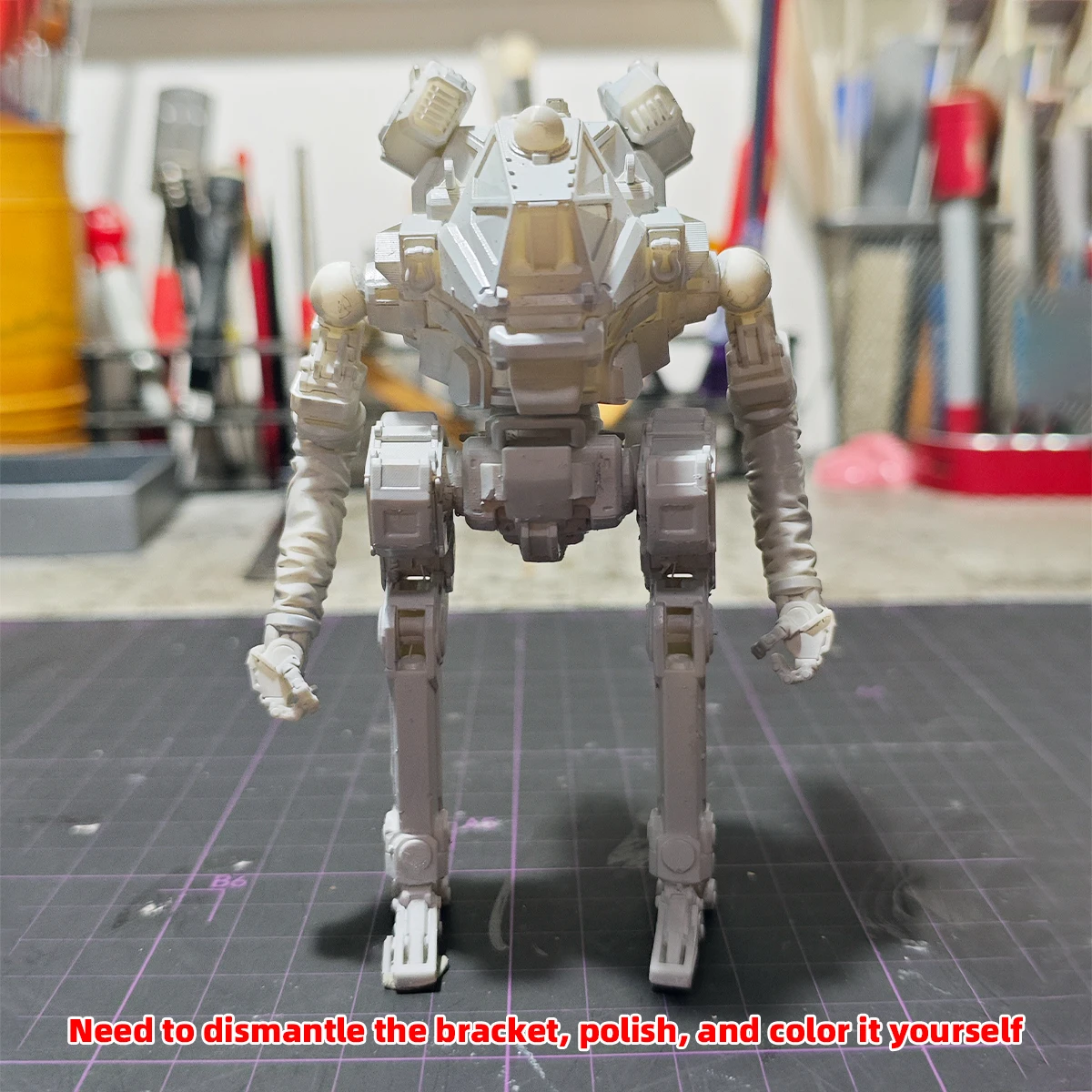 1/72 Modellbausatz 3D Harz Miniatur Diorama Gebäude Unbemalter Sci-Fi Mecha Krieger Roboter DIY – Detail 4