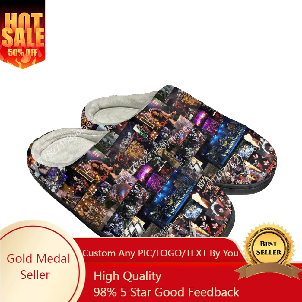 

Hot Cool Kiss Band Fashion Cotton Custom Slippers Mens Womens Sandals Plush Casual Keep Warm Shoes Thermal Comfortable Slipper