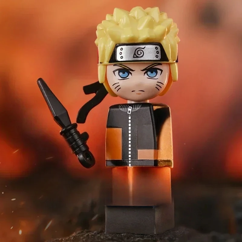 

Naruto Building Blocks Anime Character Uchiha Sasuke Pocket Building Blocks Man Splicing Model Toy Small Particle Ornament Gift