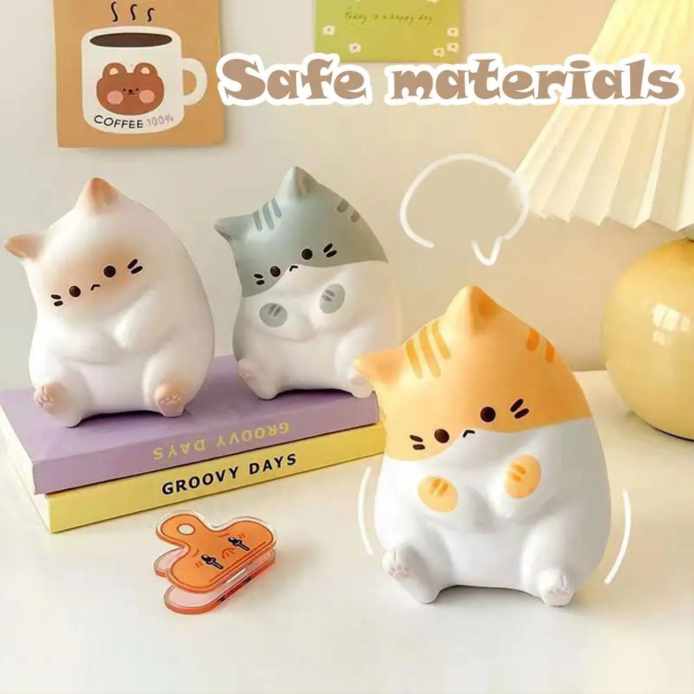 Cat Squeeze Toy Stress Relief Toy Slow Rebound PU Slow Rising Squeeze Antistress Ball Cartoon Table Ornaments Stress Toy