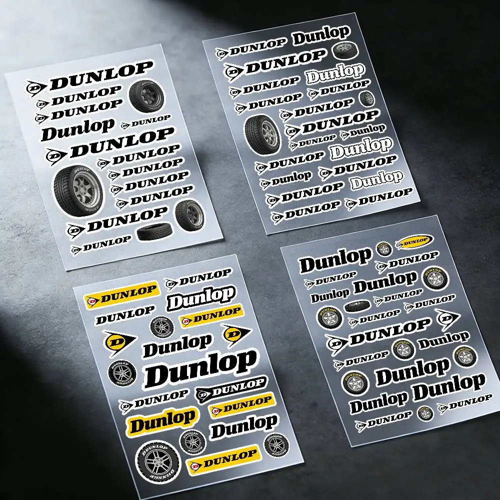For DUNLOP Reflective Motorcycle Stickers, 3M Safety Warning At Night In The Dark Scooter Helmets