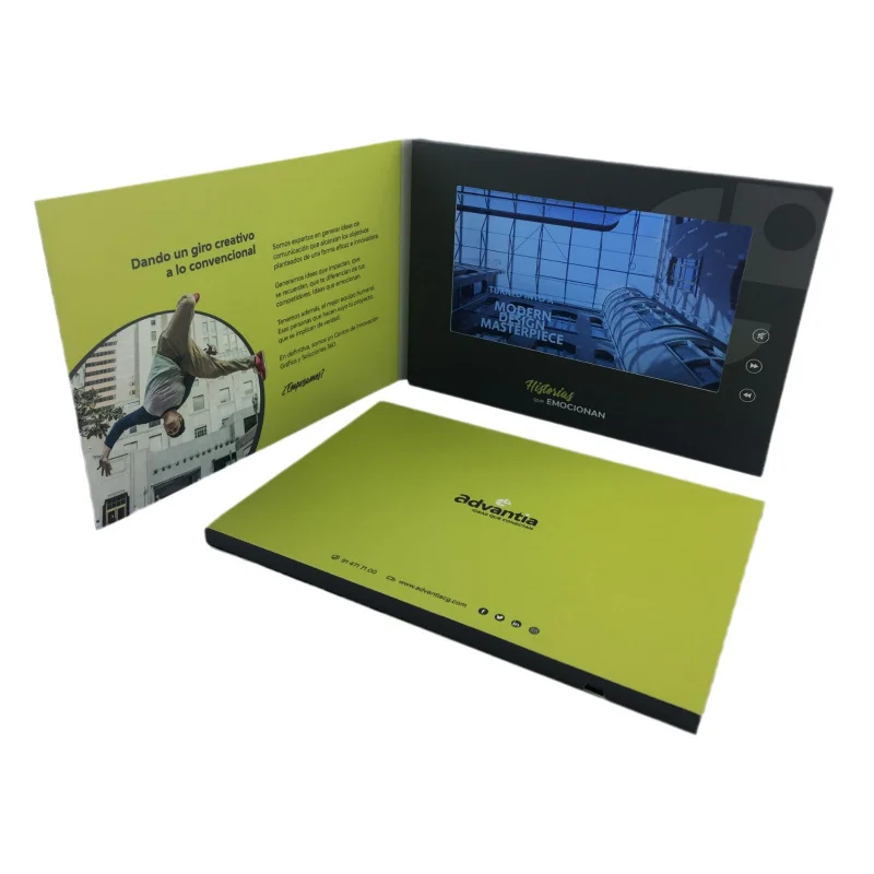 Customized.2025 Shenzhen Factory 7 بوصة IPS شاشة فيديو بطاقة المعايدة كتيب إعلان الفيديو سعر قابل للتفاوض #5