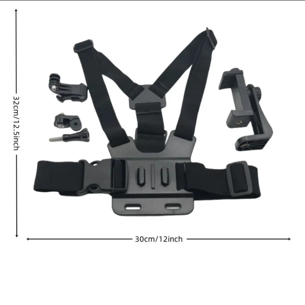 10 in 1 Phone Clip Holder Adjustable with Chest Strap Chest Mobile Phone Holder Universal Anti-drop for GoPro/iPhone/Samsung
