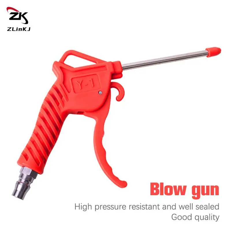 1Pcs Air Blow Gun Yellow Angled Nozzle Plastic Handle Dust Gun Air Compressor Air Pump Good Quality