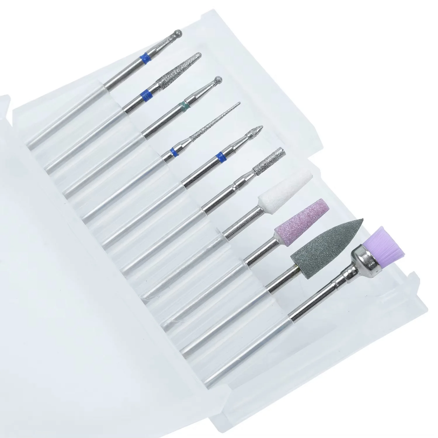 10 PC Professional เซรามิคเจาะเล็บชุด Bit Cuticle Milling Cutters สําหรับเล็บเจาะเล็บอุปกรณ์เสริม Salon เล็บแฟ้ม Emery บิต