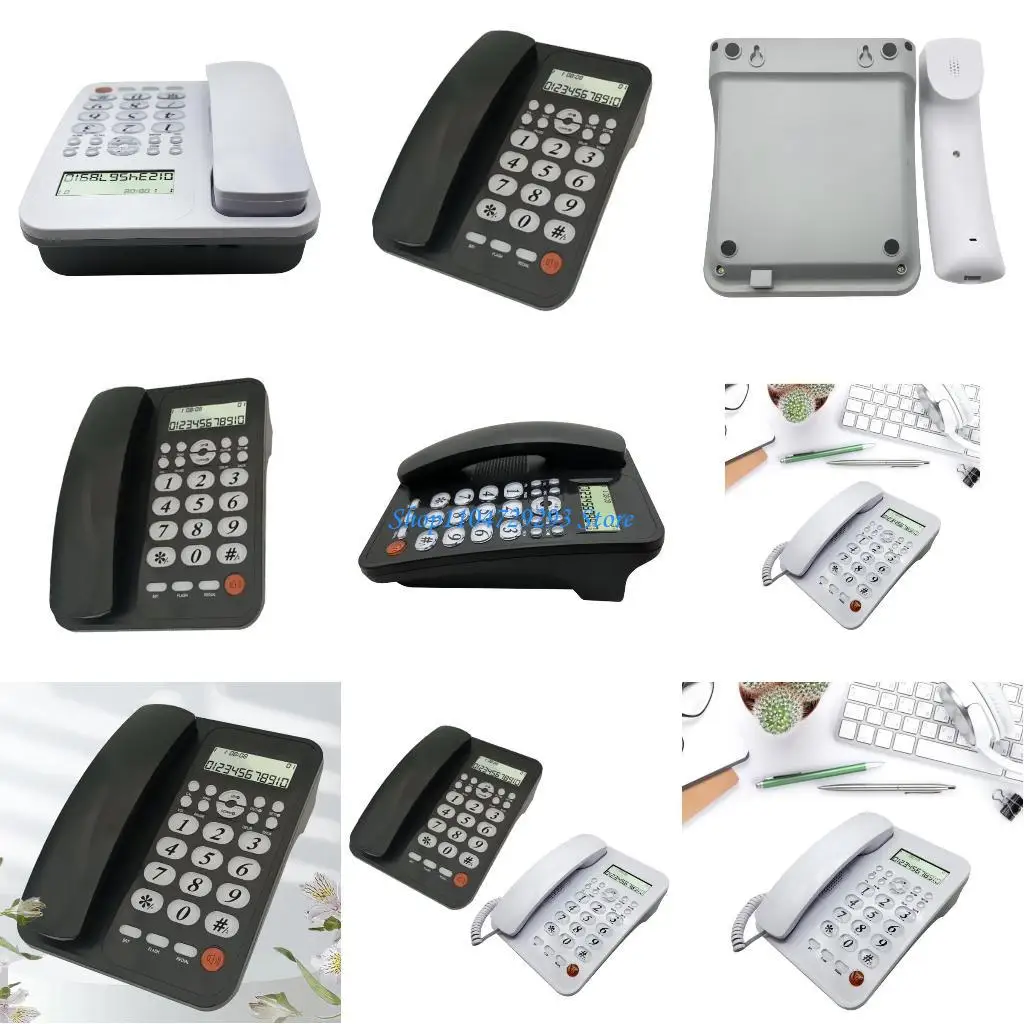 Y2GD Corded Landline Phone Big Button Household Emegency Hotel Business Desktop